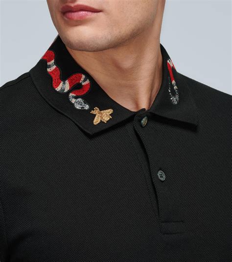 gucci shirt polo|Gucci polo shirt snake collar.